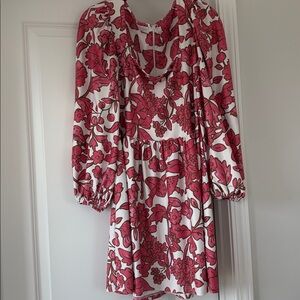 SMITH AND QUINN ADORABLE Floral Pink Mini Dress XL with stretch EXCELLENT